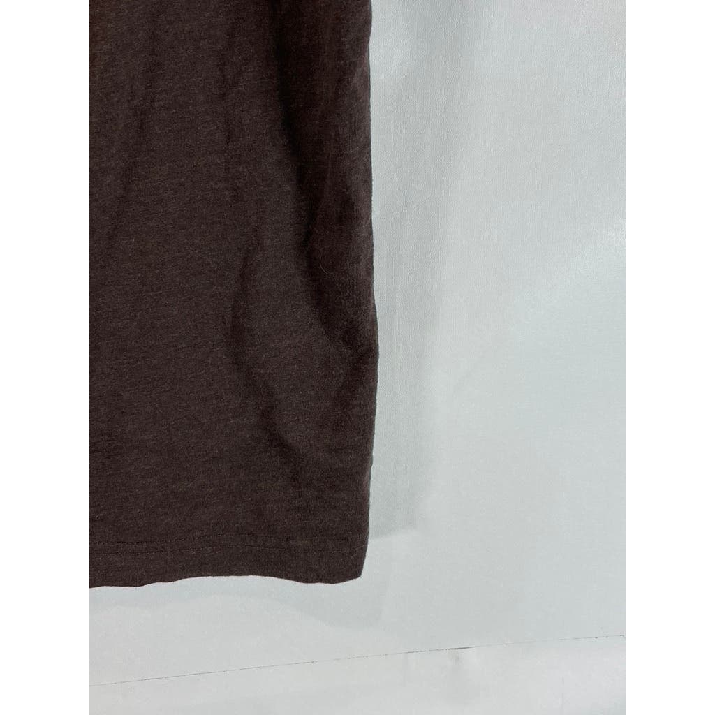 BANANA REPUBLIC Men's Cabin Brown New York Skyline Graphic Crewneck T-Shirt SZ S