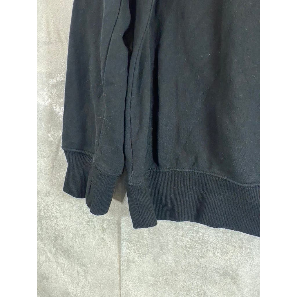 GOODFELLOW & CO Men's Black Solid Regular-Fit Crewneck Pullover Sweatshirt SZ M