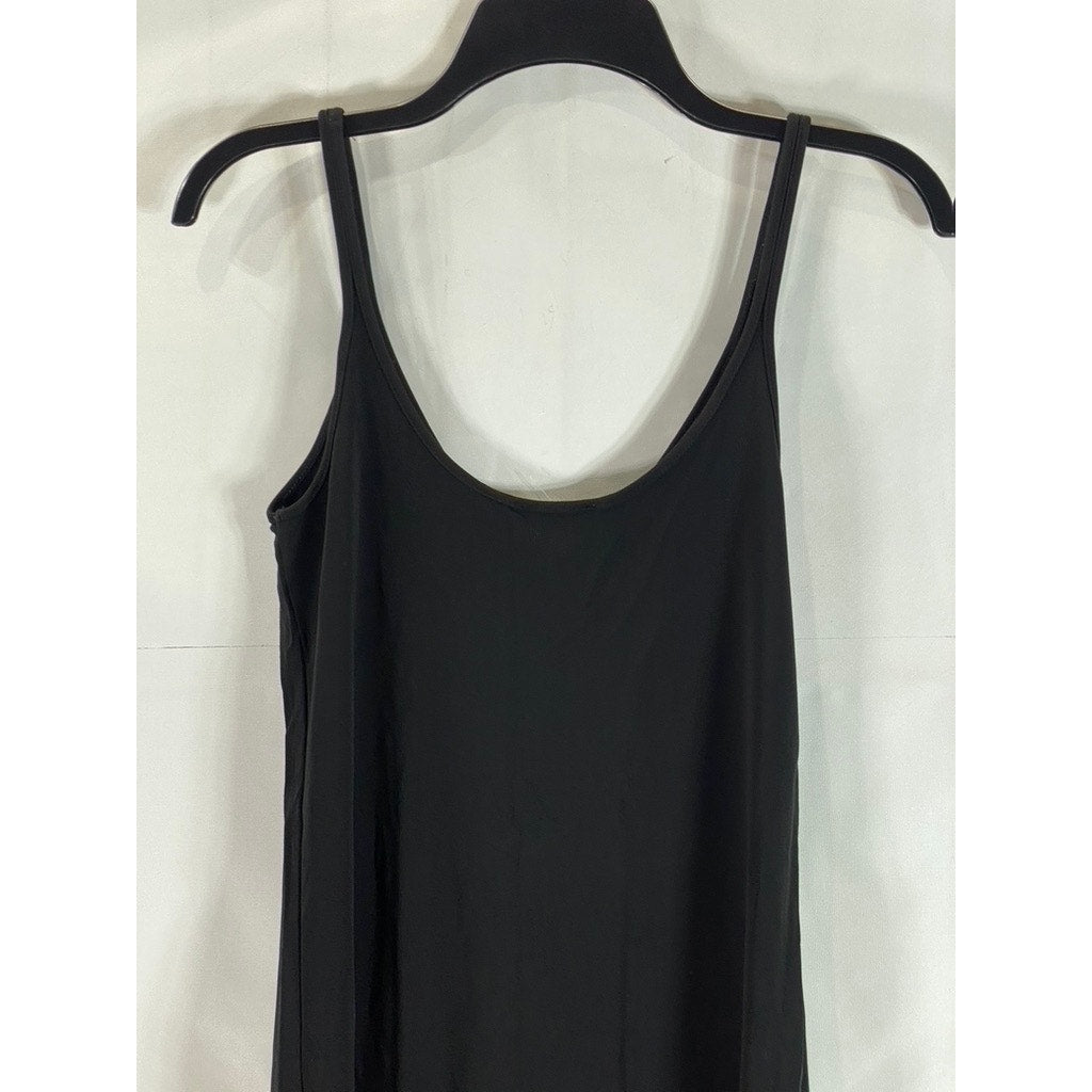 WILFRED FREE Women's Black Solid V-Neck Casual Sleeveless Cami Midi Dress SZ M