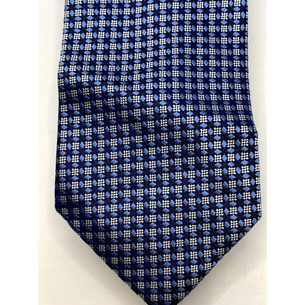 JOS. A. BANK Men's Blue Embroidered Geo Print Tie