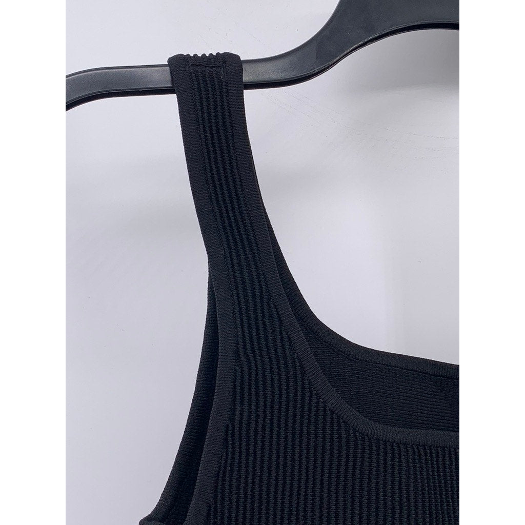 UNBRANDED Women's Black Scoop-Neck Tank Top SZ S