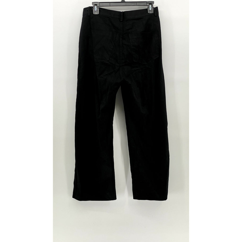 PAPRIKA Women's Black Solid Straight-Leg Regular-Fit Pant SZ M