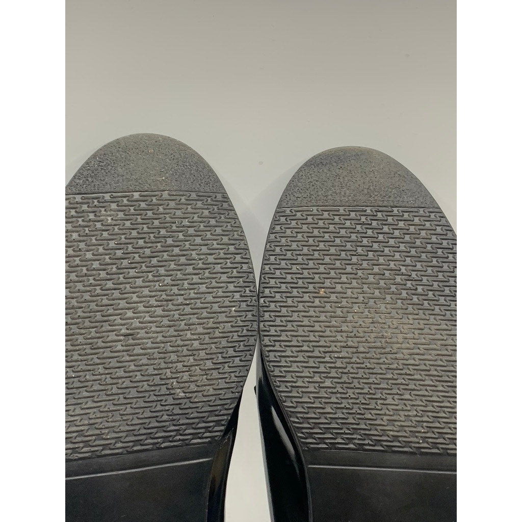 N'S MODE Women's Black Patent Leather Slip-On Tassel Loafers SZ 5.5/6