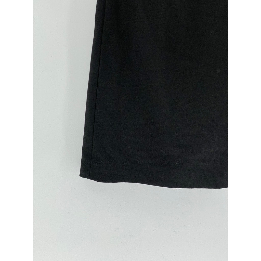 UNIQLO Women's Black Solid Regular-Fit Wide-Leg Ankle Pant SZ L