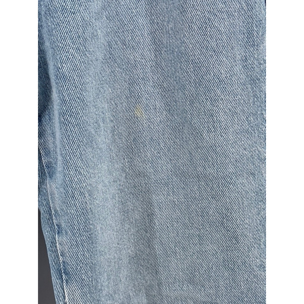 ZARA Women's Light Blue High-Rise Straight-Leg Five-Pocket Frayed Jeans SZ 2
