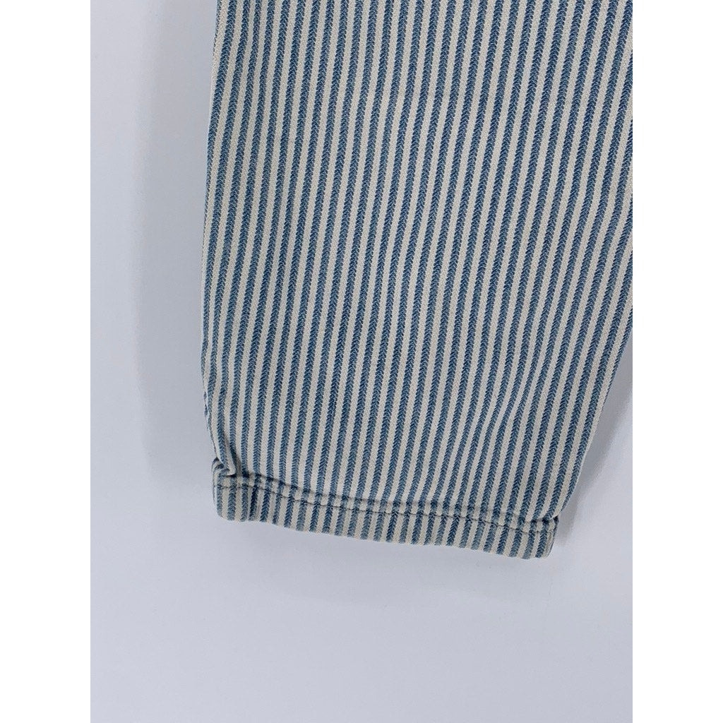 WE THE FREE Women's Blue-White Striped Regular-Fit Slim-Leg Jeans SZ 27