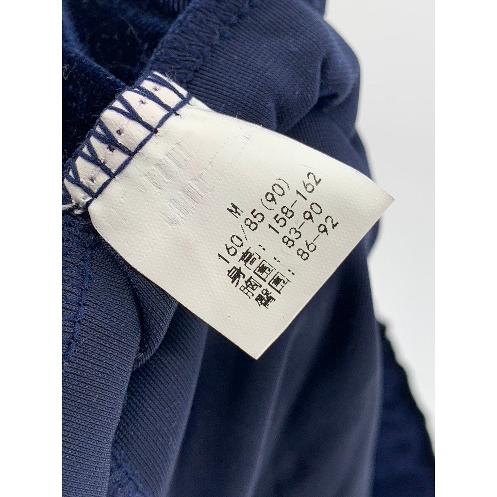 UNBRANDED Women's Blue-Yellow Striped Velvet Shorts SZ M