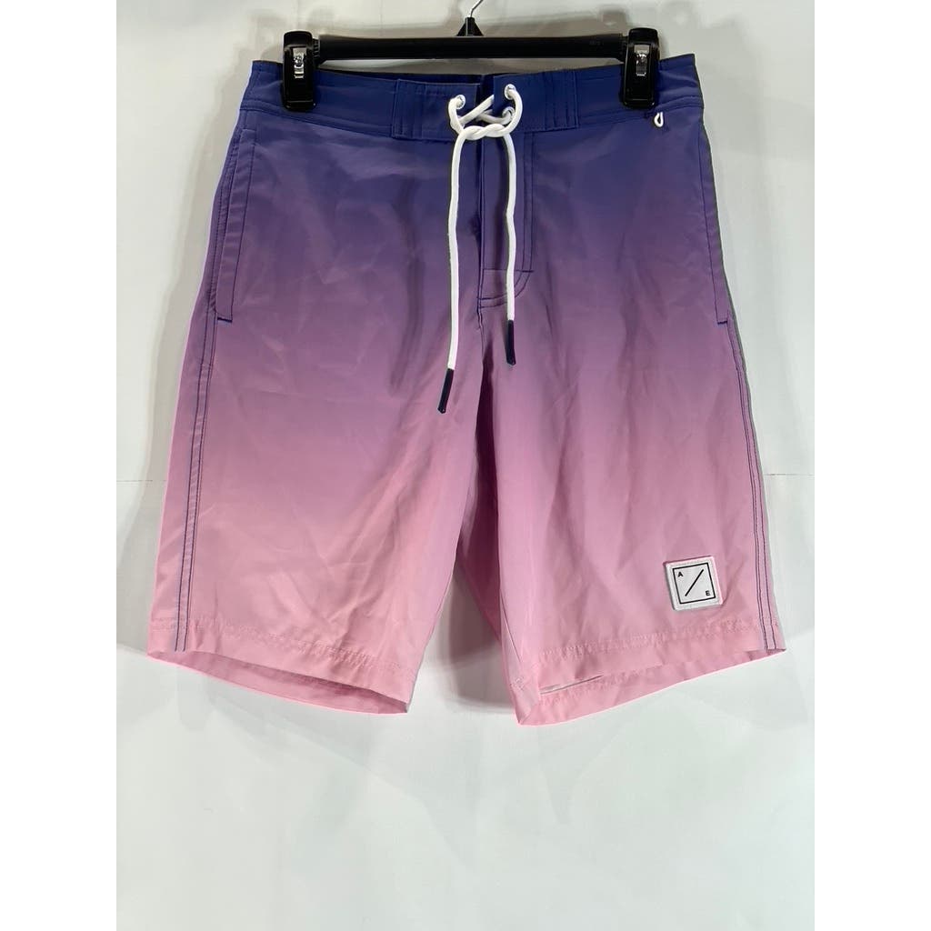 AMERICAN EAGLE Men's Pink/Purple Ombre 10 Festival Board Shorts SZ XS