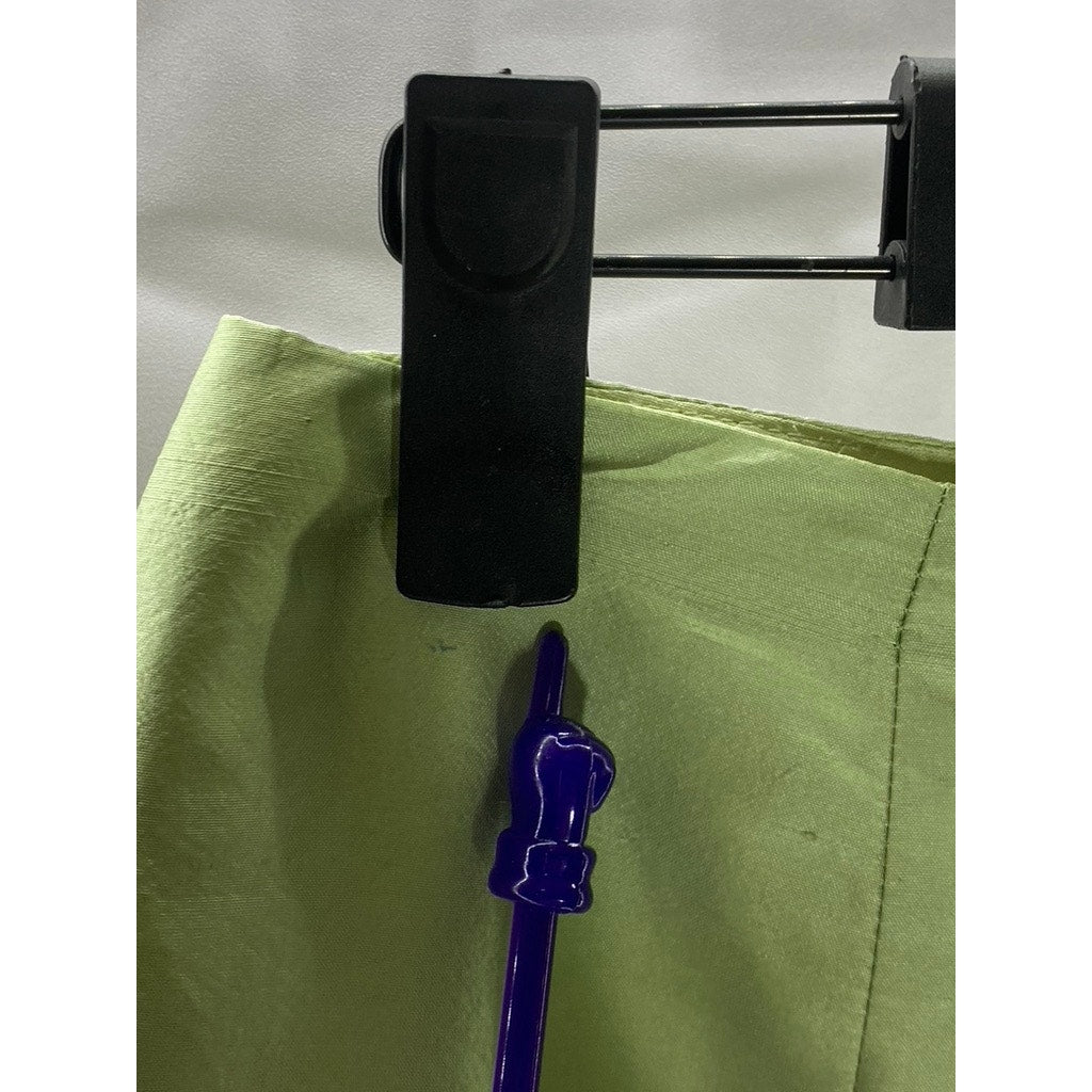 CARLISLE Women's Vintage Green Silk 3D Floral Print Pull-On Pant SZ 0