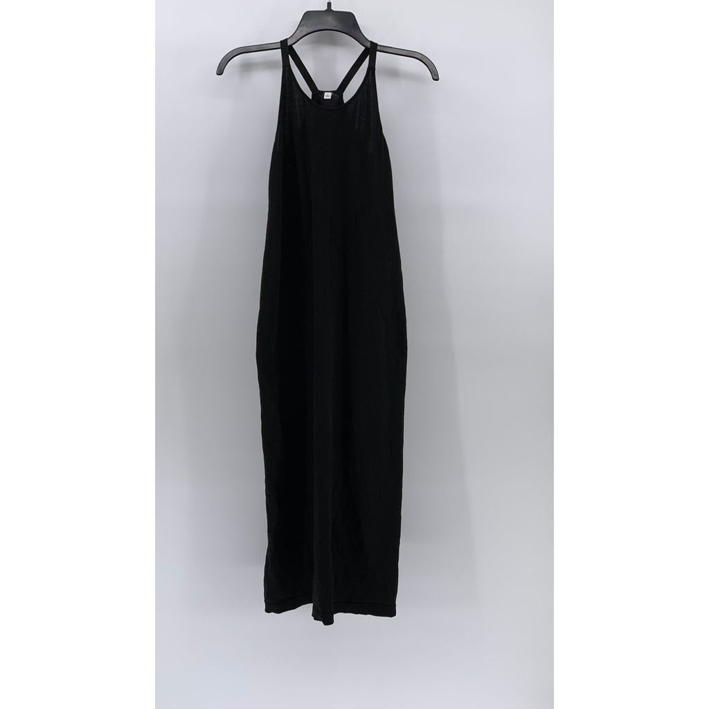 GU Women's Black Knit Halter Sleeveless Pullover Midi Dress SZ S