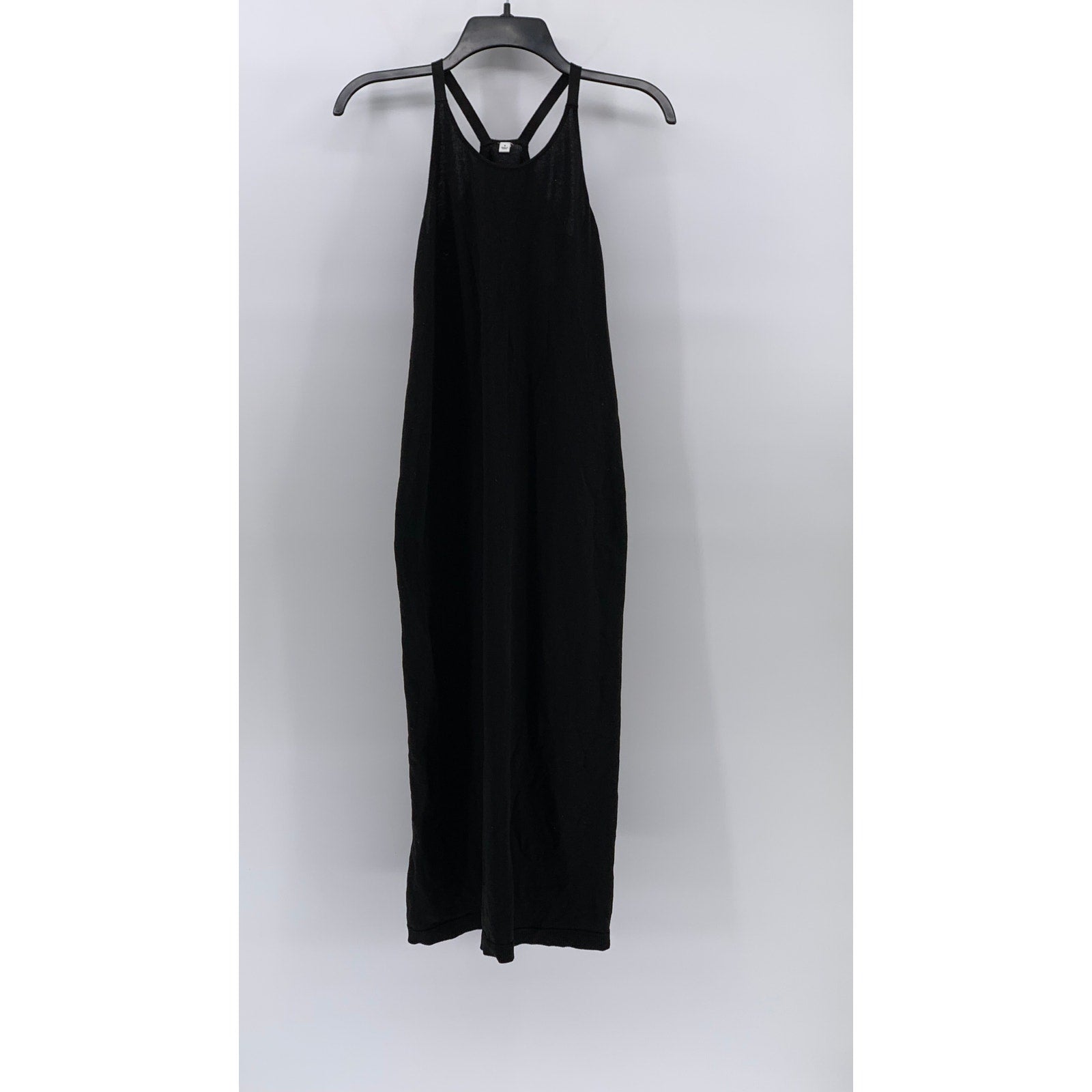 GU Women's Black Knit Halter Sleeveless Pullover Midi Dress SZ S