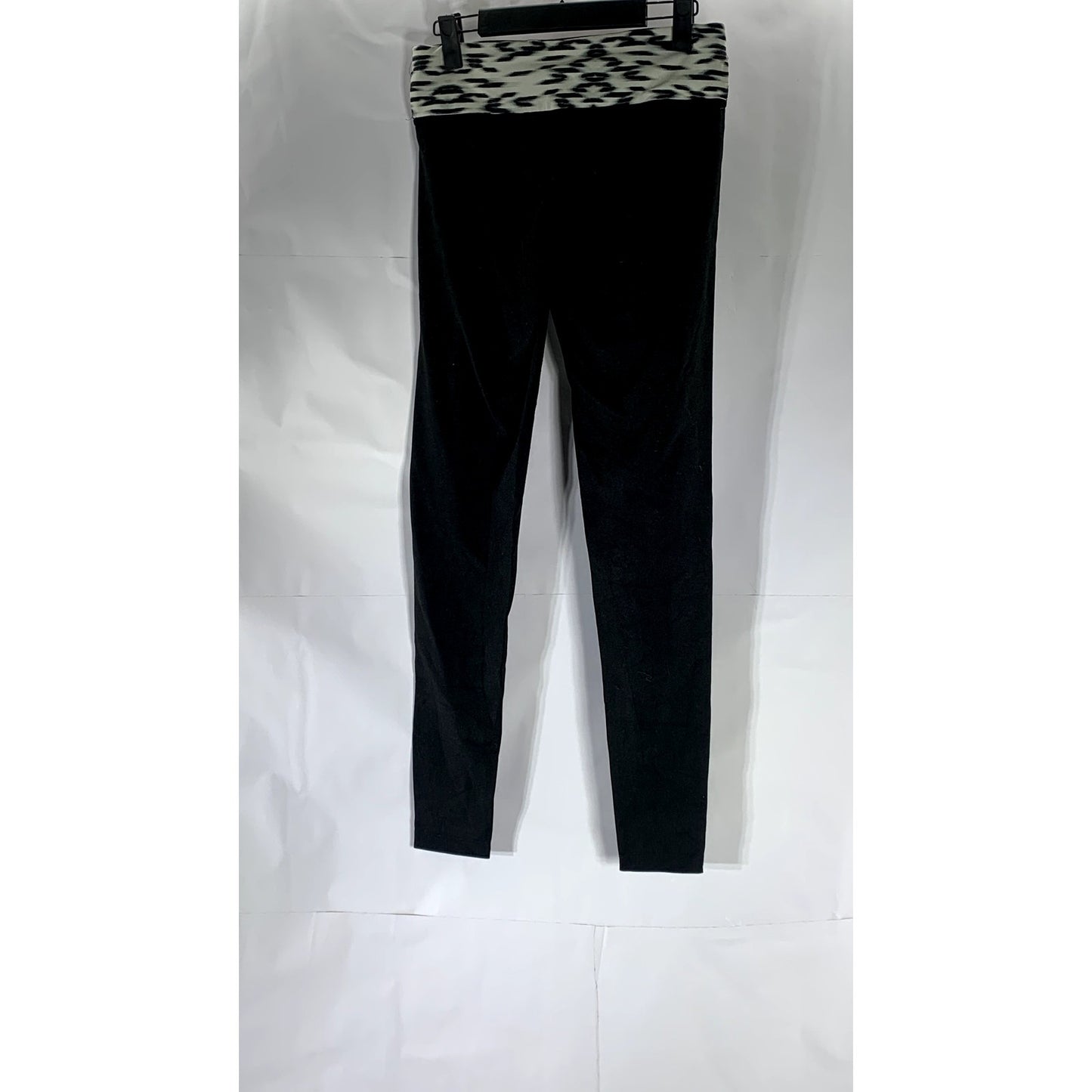 PINK By Victoria Secret Women's Black-White Banded Waist Pull-On Leggings SZ S