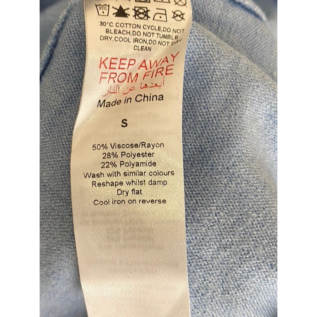 PRETTY LITTLE THING Women's Light Blue Side Slit Straight Maxi Skirt SZ S