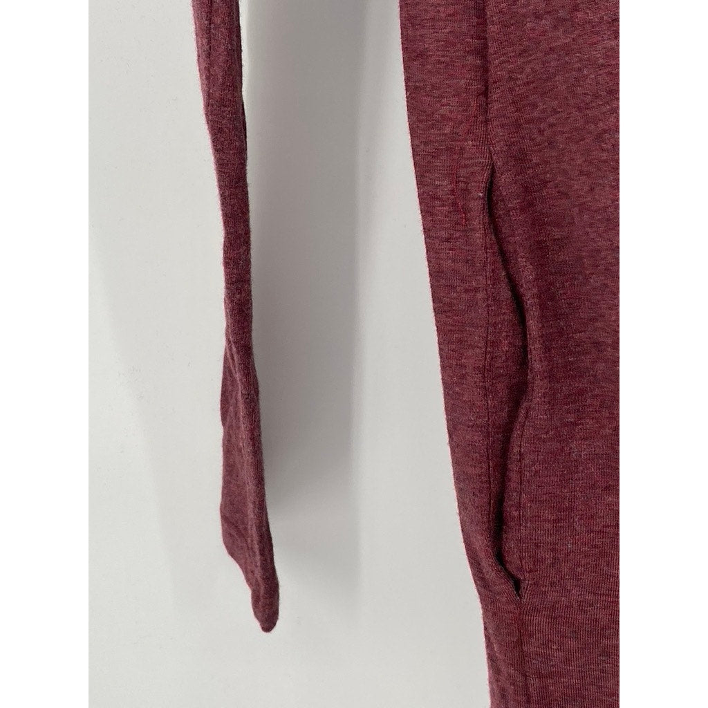 SMASH + TEES Women's Burgundy V-Neck Long Sleeve Friday Romper SZ 2XS