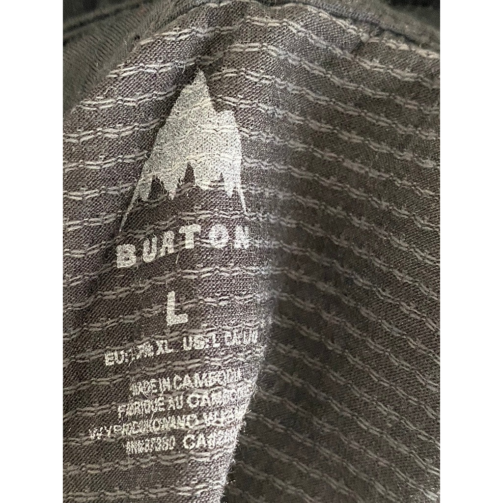 BURTON Men's Black Quarter-Zip Long Sleeve Stand Collar Sweater SZ L
