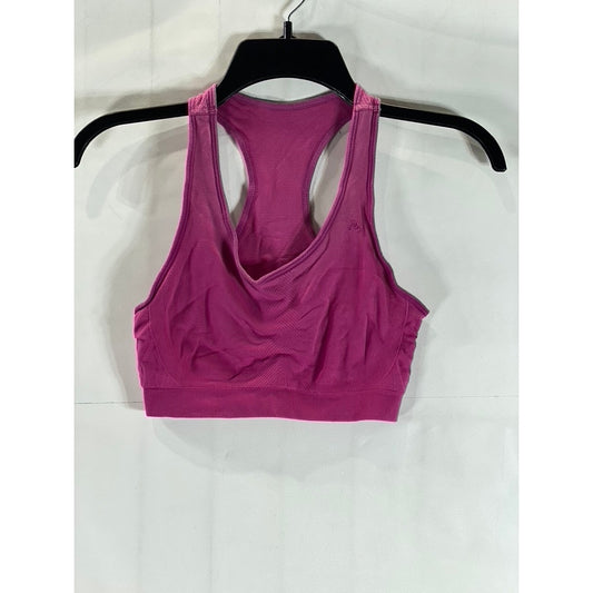 WOMEN'S Fuchsia Solid Breathable Racerback Sports Bra SZ S