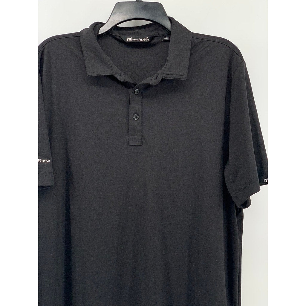 TRAVIS MATHEW Men's Black Short Sleeve Polo SZ L
