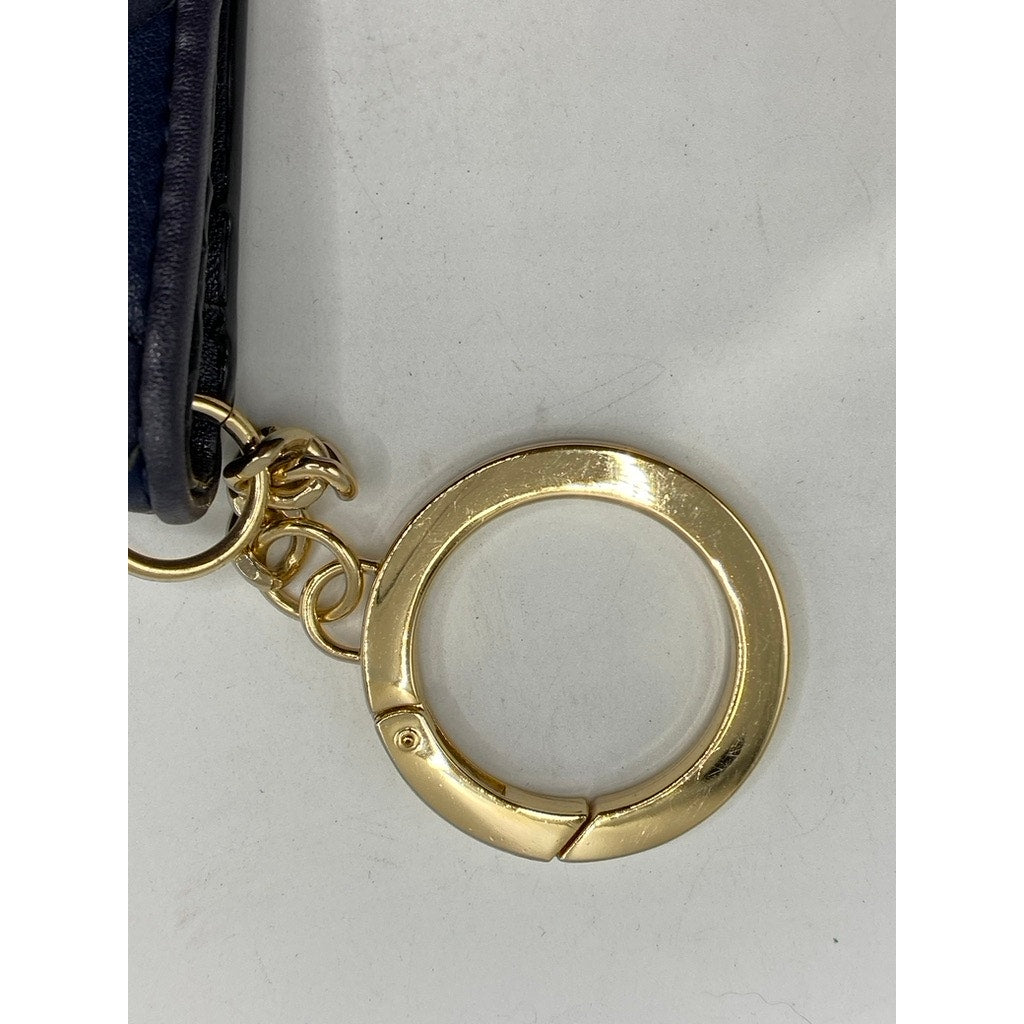 VICTORIA'S SECRET Women's Navy Blue Woven Small Wallet