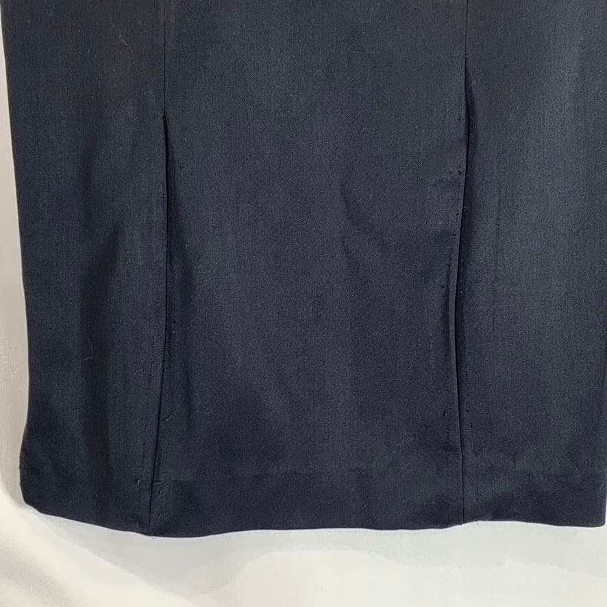 LES COPAINS Women's Black Wool Straight Midi Pencil Skirt SZ 42 IT US S