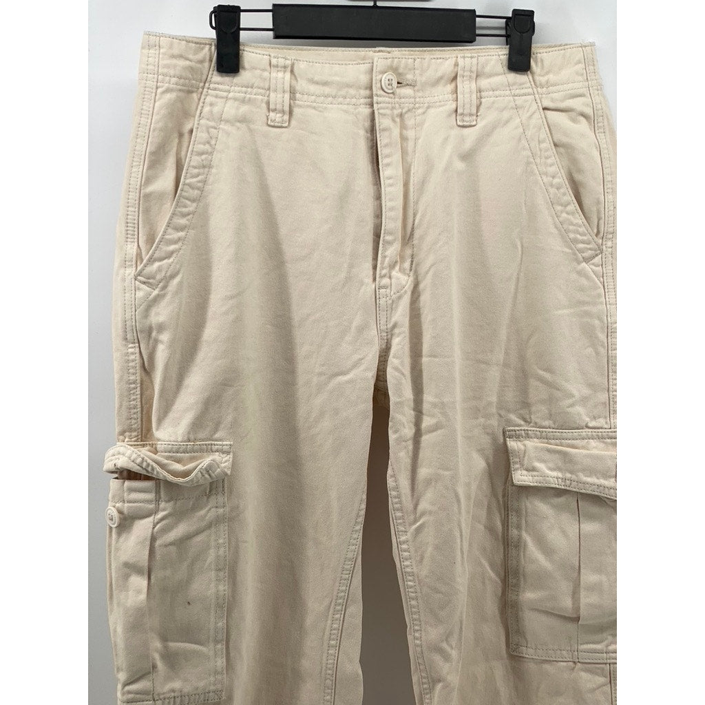 J. GALT Women's Beige Straight-Leg Casual Cargo Pants SZ S