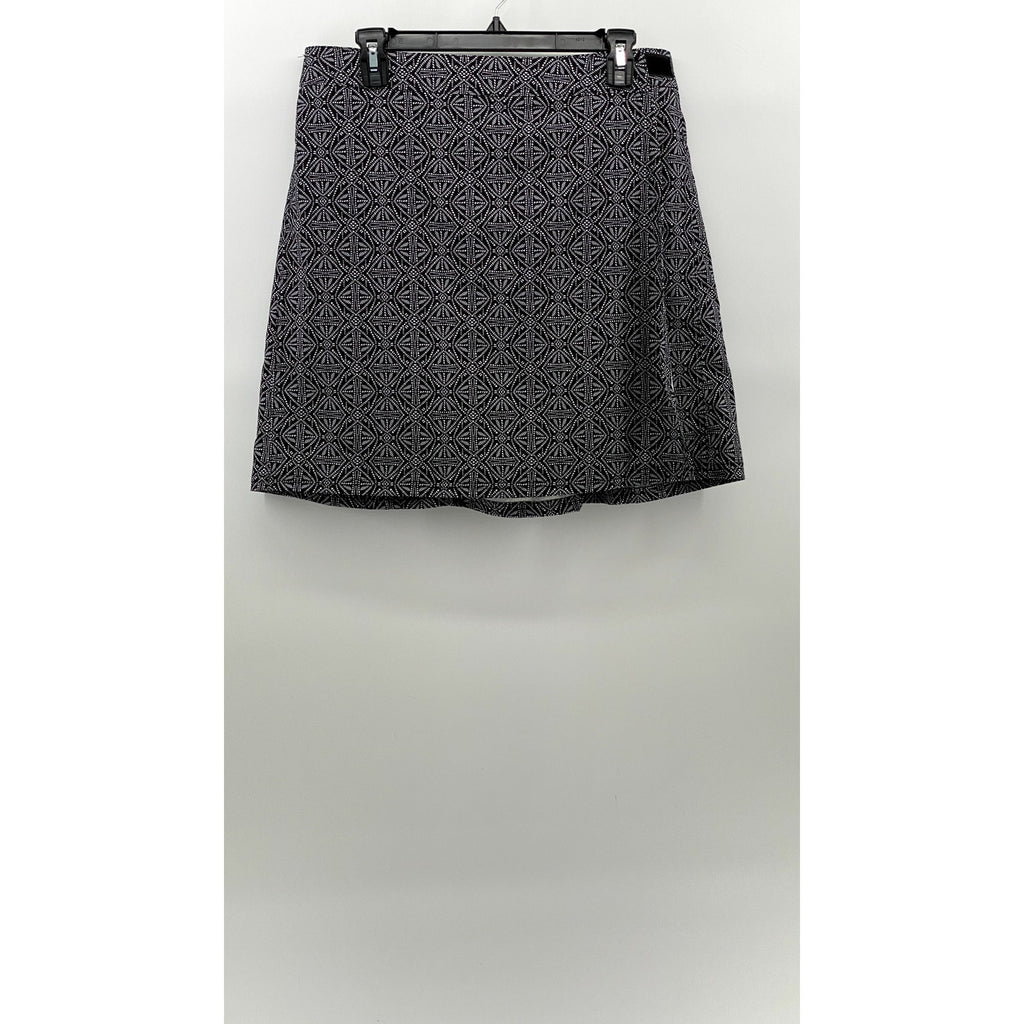 RIP SKIRT HAWAII Women's Black Pearl Batik Print A-Line Wrap Mini Skirt SZ M