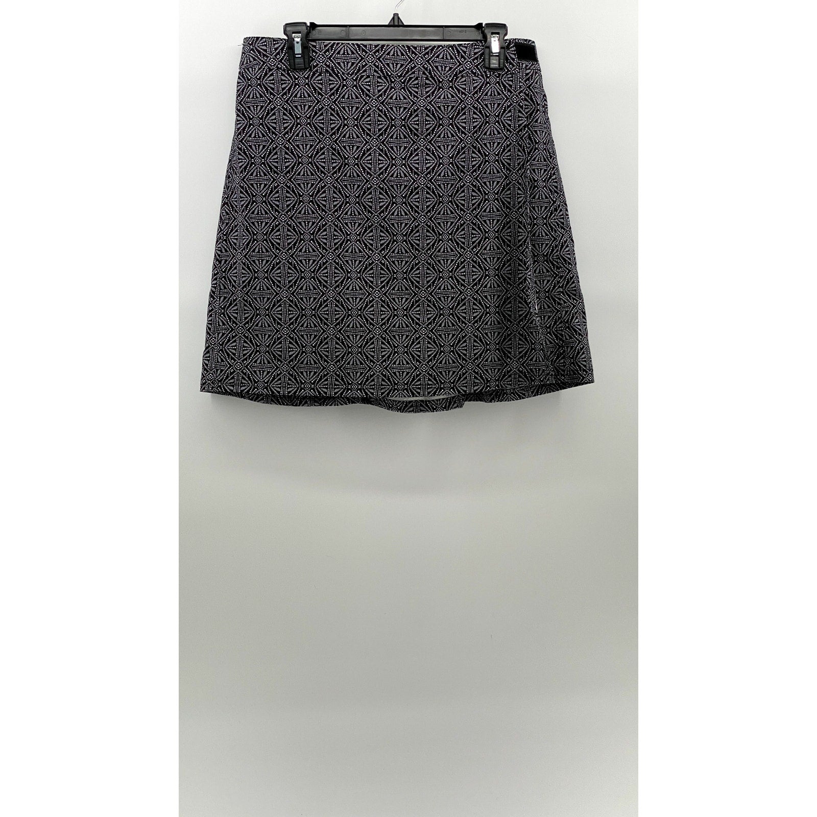 RIP SKIRT HAWAII Women's Black Pearl Batik Print A-Line Wrap Mini Skirt SZ M