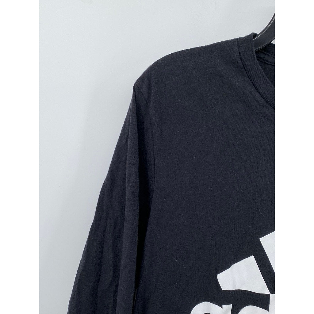 ADIDAS Men's Black Logo Long Sleeve Amplifier Tee SZ L