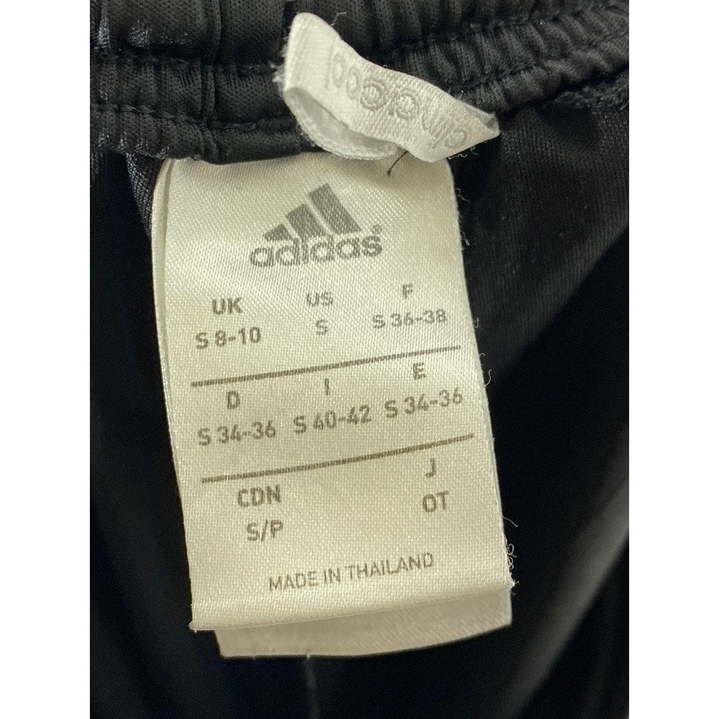 ADIDAS Girls' Black-White Clima Cool Active Shorts SZ S