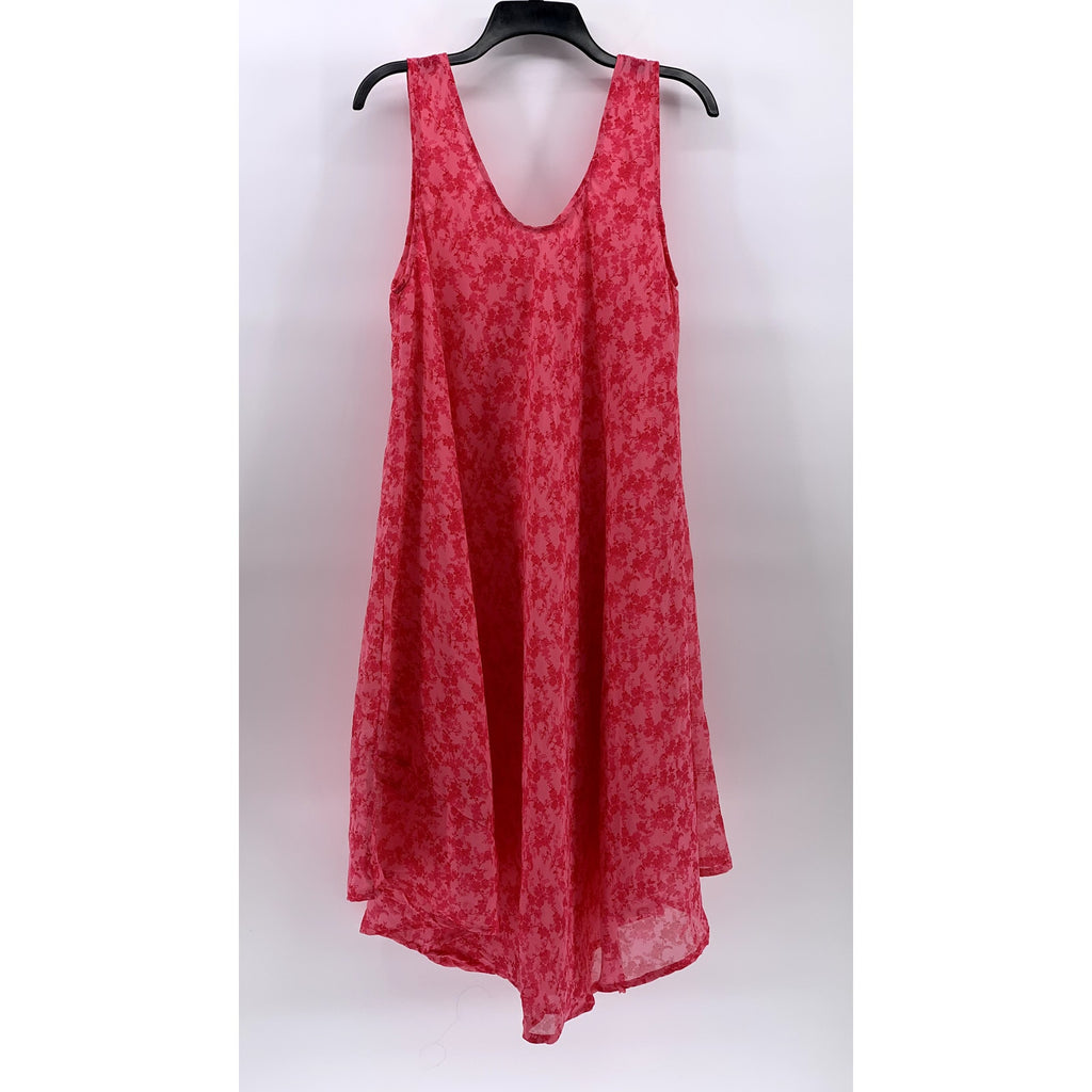 UNBRANDED Women's Pink Floral Lace V-Neck Sleeveless Lightweight Dress SZ OS