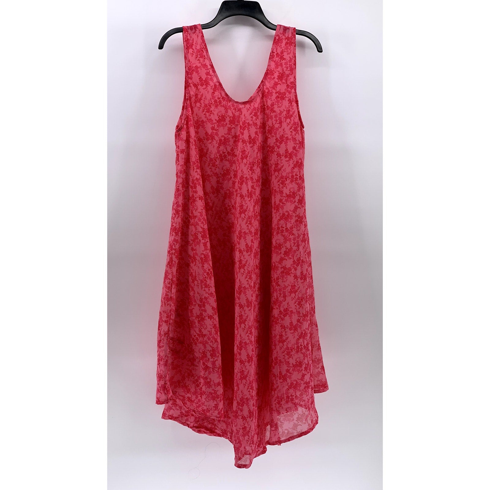 UNBRANDED Women's Pink Floral Lace V-Neck Sleeveless Lightweight Dress SZ OS