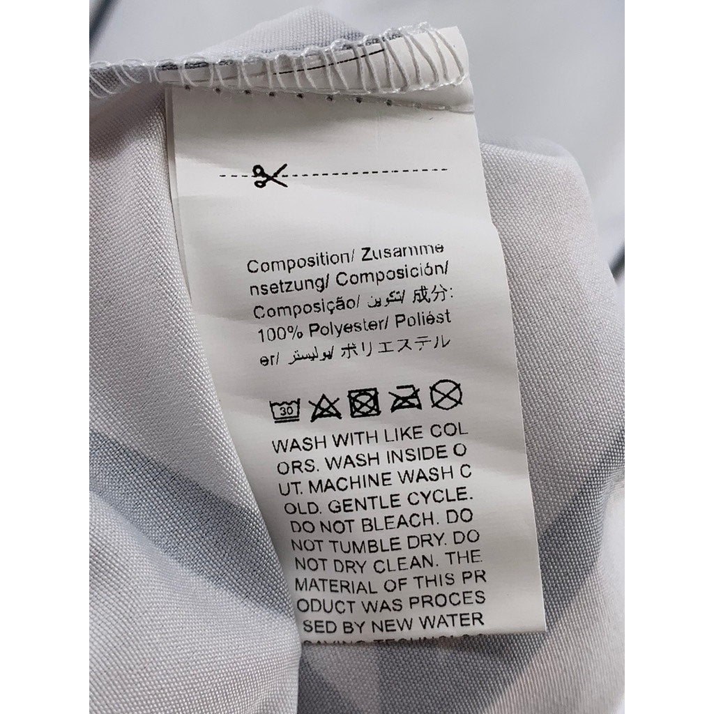 EMERY ROSE Women's White-Black Abstract Print V-Neck Short Sleeve Dress SZ 3XL