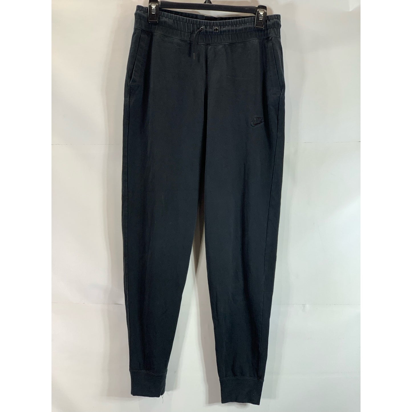 NIKE Women's Black Solid Drawstring Regular-Fit Pll-On Jogger Pants SZ S