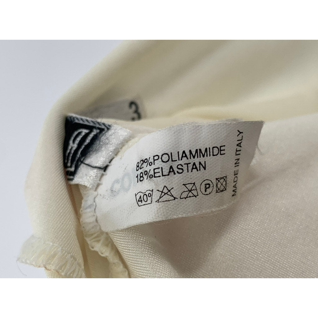 LORMAR Women's White Lace-Trim Satin Strapless Bodysuit SZ SZ 3(US-M)