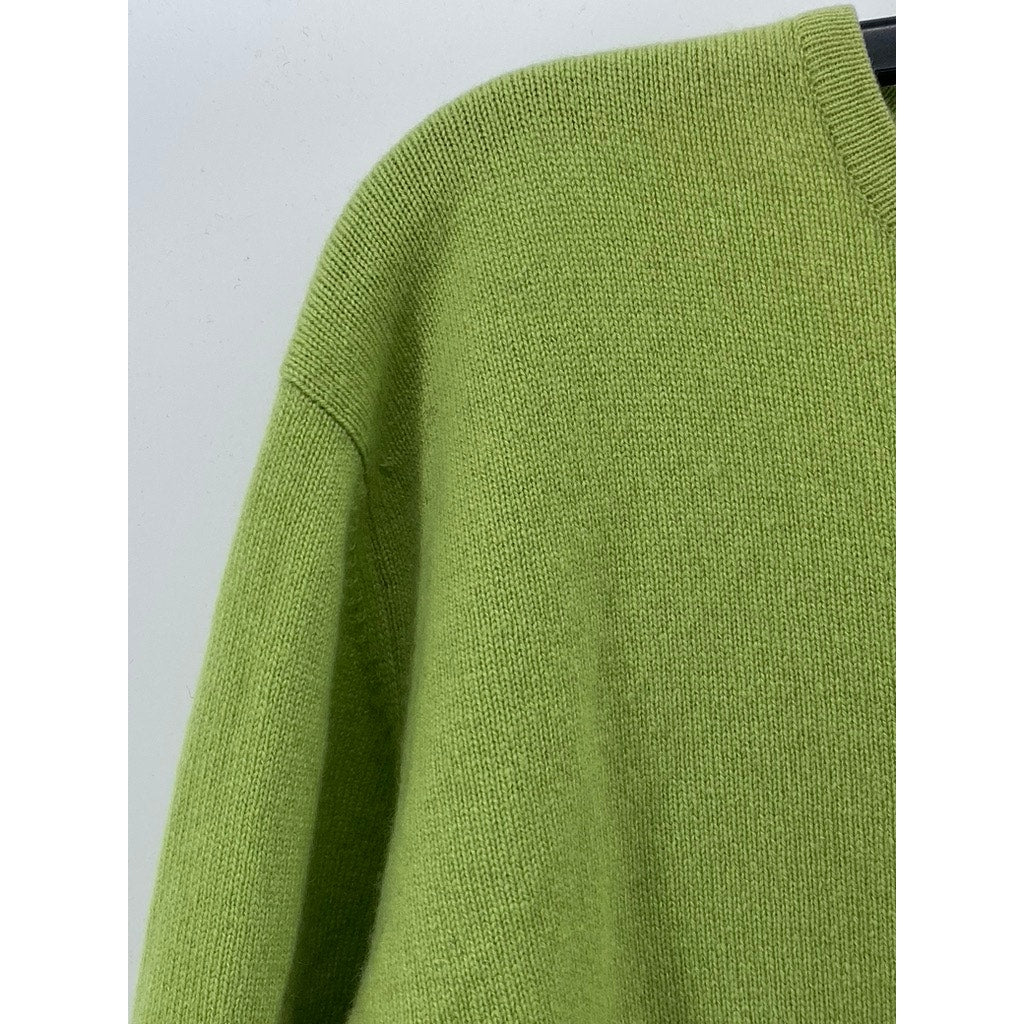 UNBRANDED Men’s Green Knit Crewneck Long Sleeve Sweater SZ M