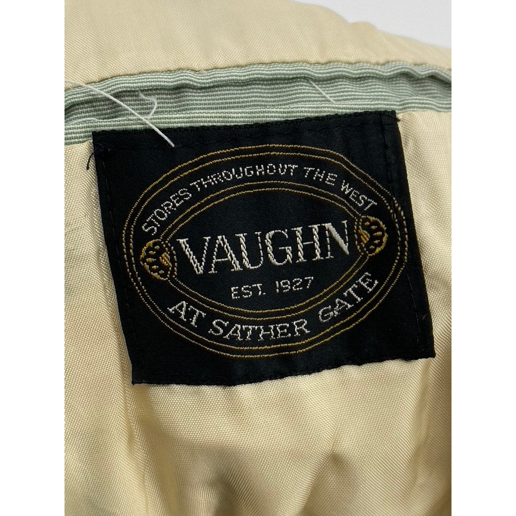 VAUGHN AT SATHER GATE Men's Vintage Green Two-Button Blazer SZ S