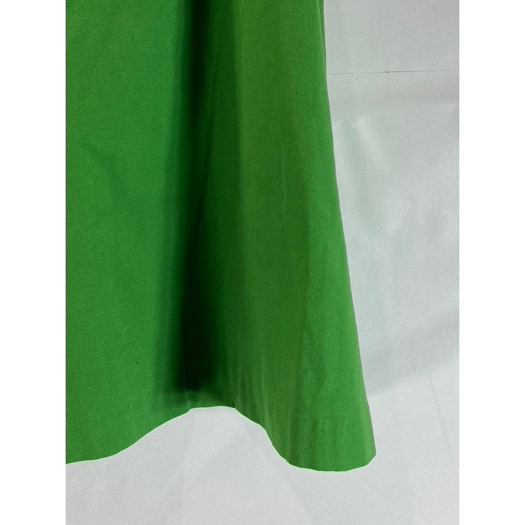 VINTAGE Women's Green Toucan/Parrot Graphic Knee Length A-Line Skirt SZ S