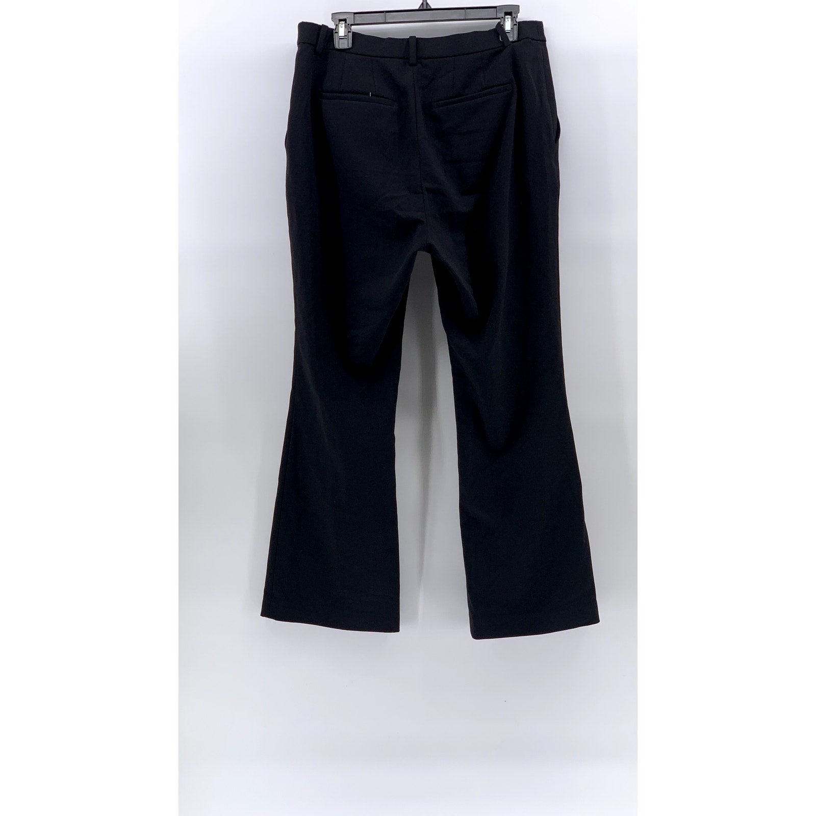 UNIQLO Women's Black Solid Regular-Fit Wide-Leg Ankle Pant SZ L