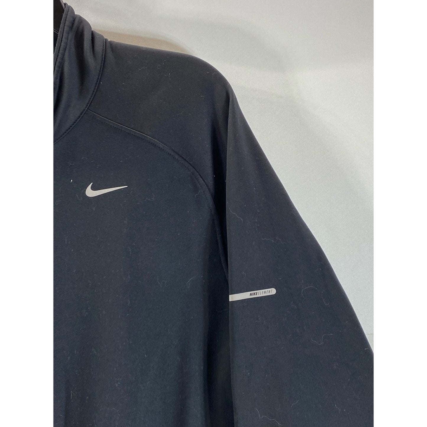 NIKE Men's Black Element Dri-Fit Stand Collar Zip-Up Jacket SZ XL