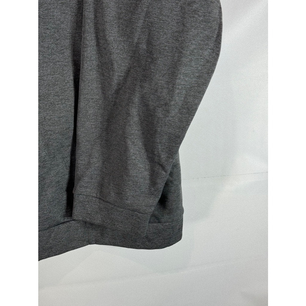 NIKE Men's Gray Dri-Fit Training Therma Large Logo Pullover Hoodie SZ 2XL