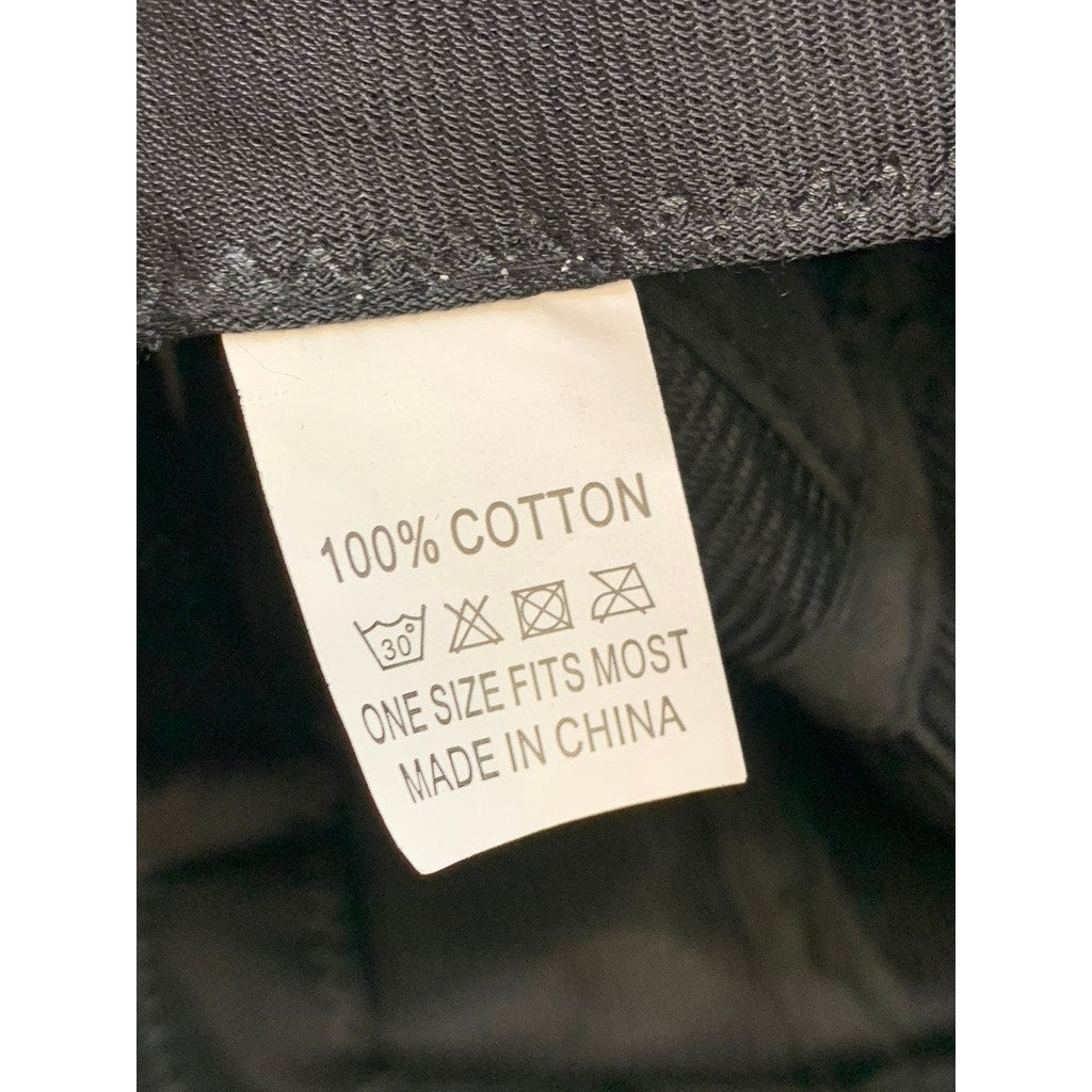 UNBRANDED Unisex Black Solid Canvas Bucket Hat SZ OS