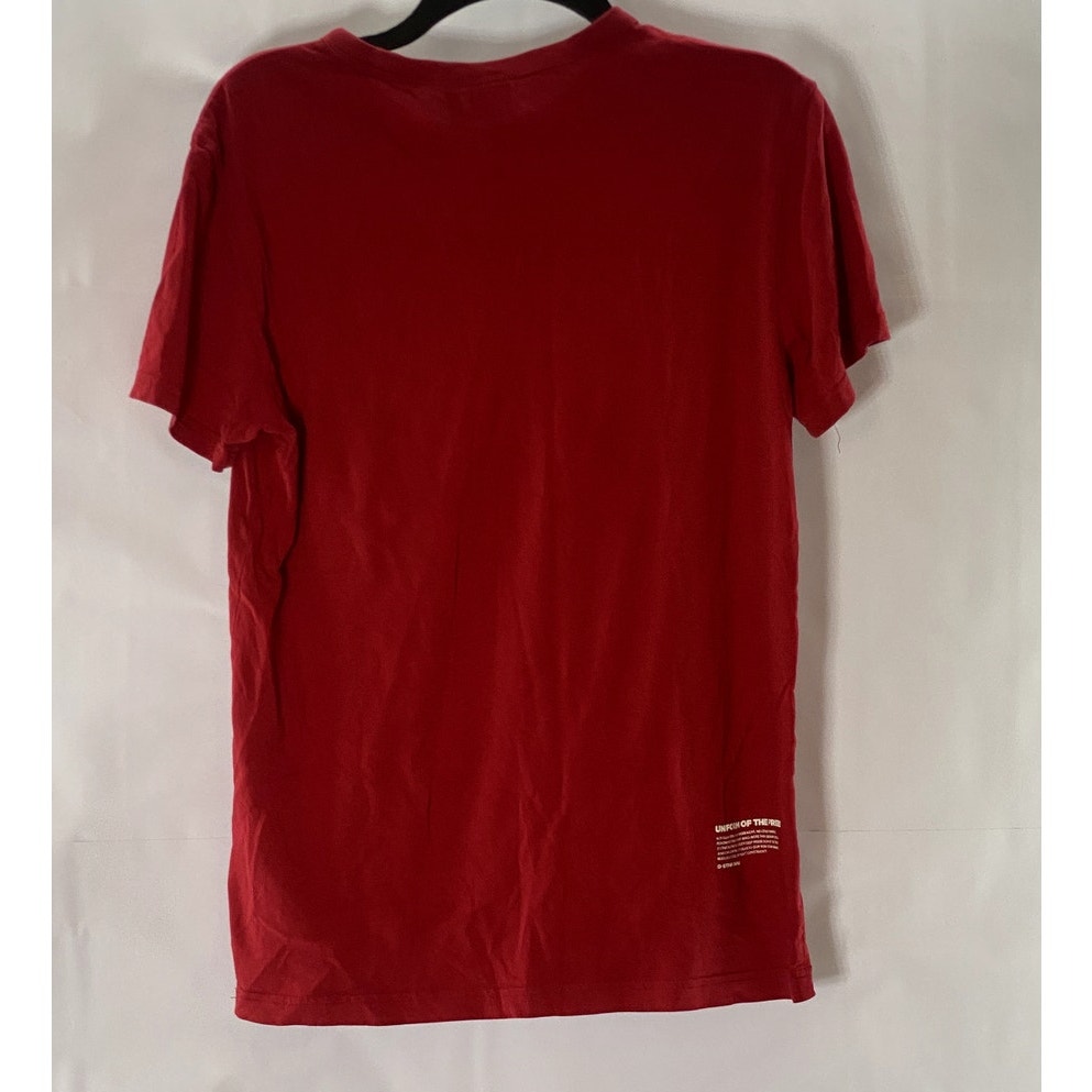 G-STAR RAW Men's Red Uniform Of The Free Graphic Short Sleeve T-Shirt SZ S