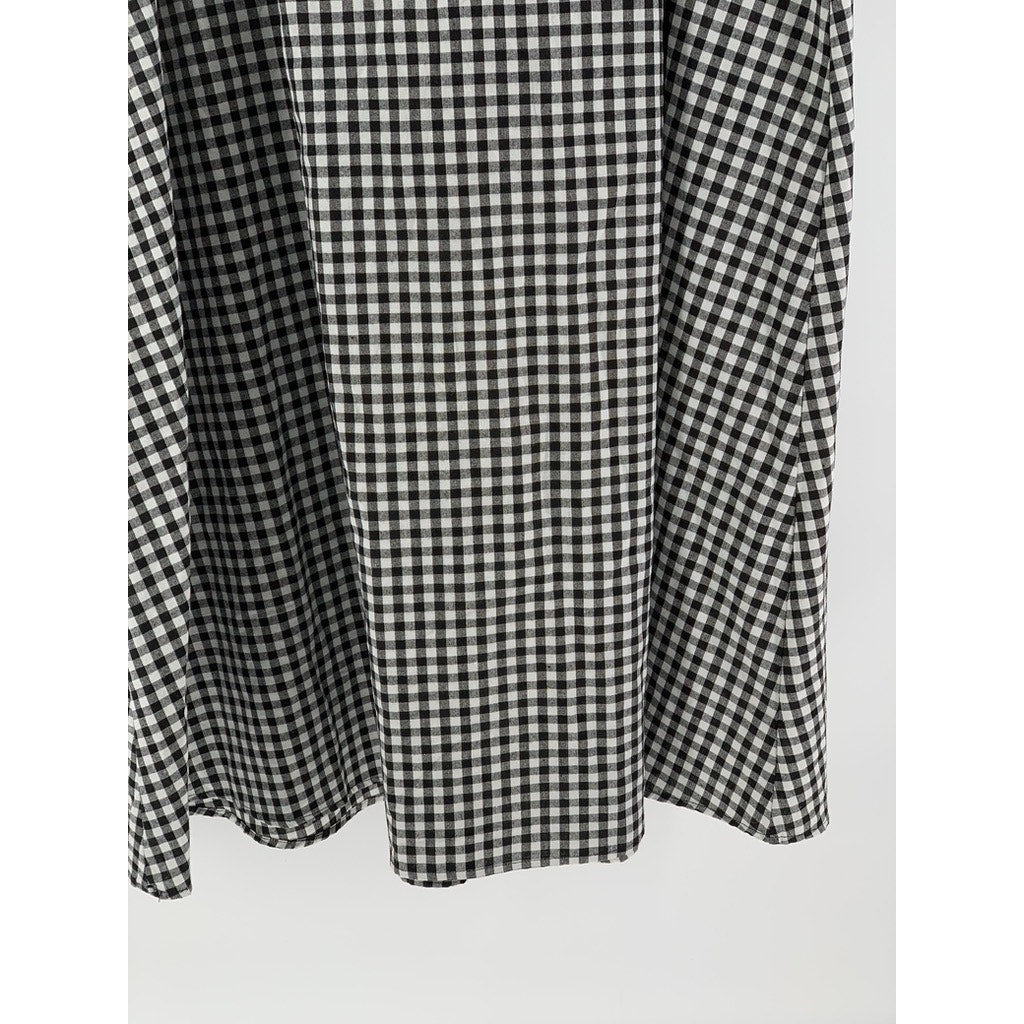 EMERY ROSE Women's Black-White Micro Plaid Short Sleeve Dress SZ 3XL