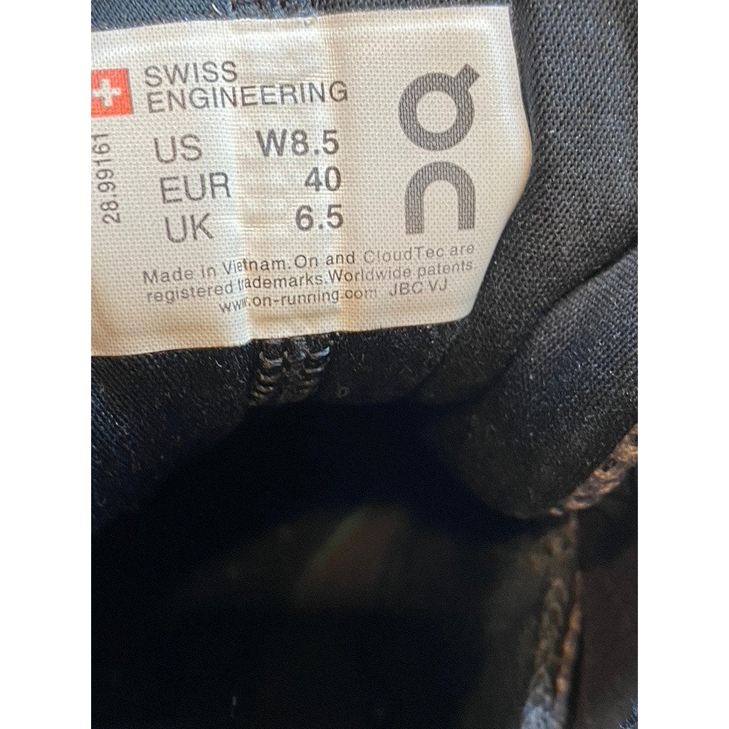 ON CLOUD Women's Gray Mesh Swiss Engineering Lace-Up Sneakers SZ 8.5