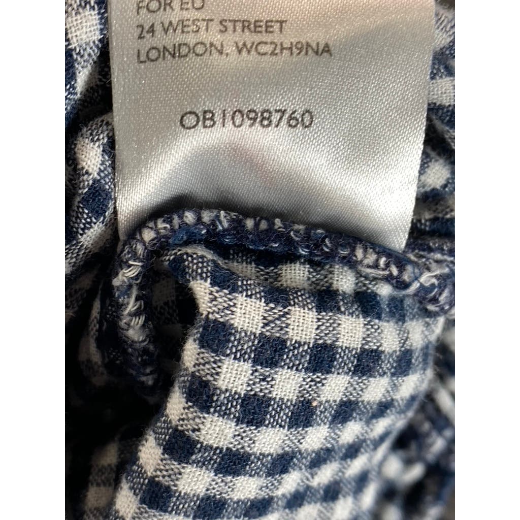 ANTHROPOLOGIE PILCRO Women's Navy Plaid Button-Up Flannel Shirt SZ XS/S