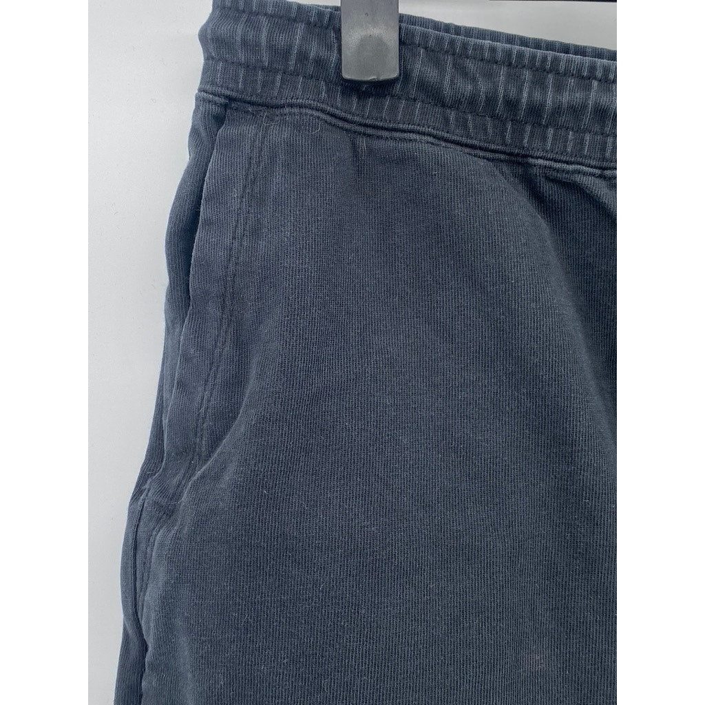 NIKE Men’s Black Solid Drawstring Casual Pull-On Shorts SZ L