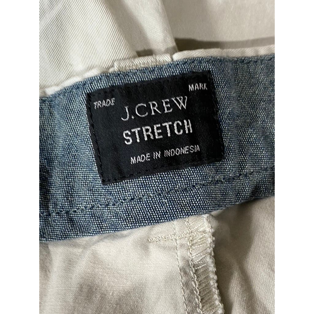 J. CREW Men's Beige Stretch 10.5" Chino Shorts SZ 33