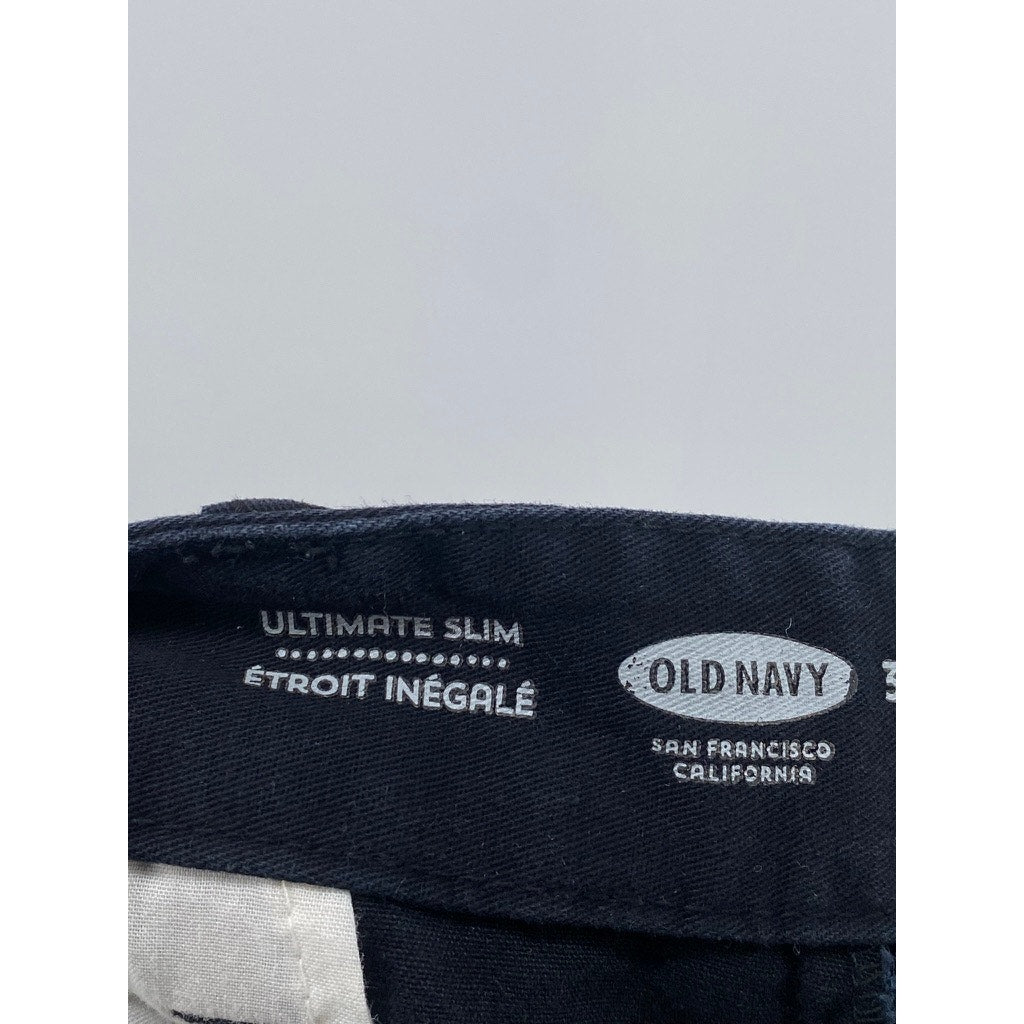 OLD NAVY Men's Black Jack Solid Ultimate Slim Tech Chino Pants SZ 32x34