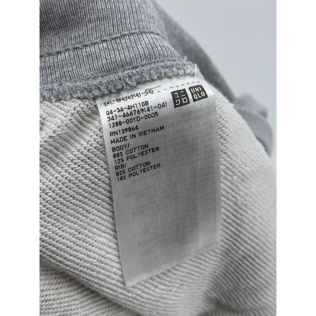 UNIQLO Unisex Adult Light Gray Drawstring Casual Sweatpants SZ S