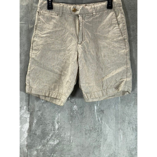 BANANA REPUBLIC Men's Tan Linen-Blend Shorts SZ 30