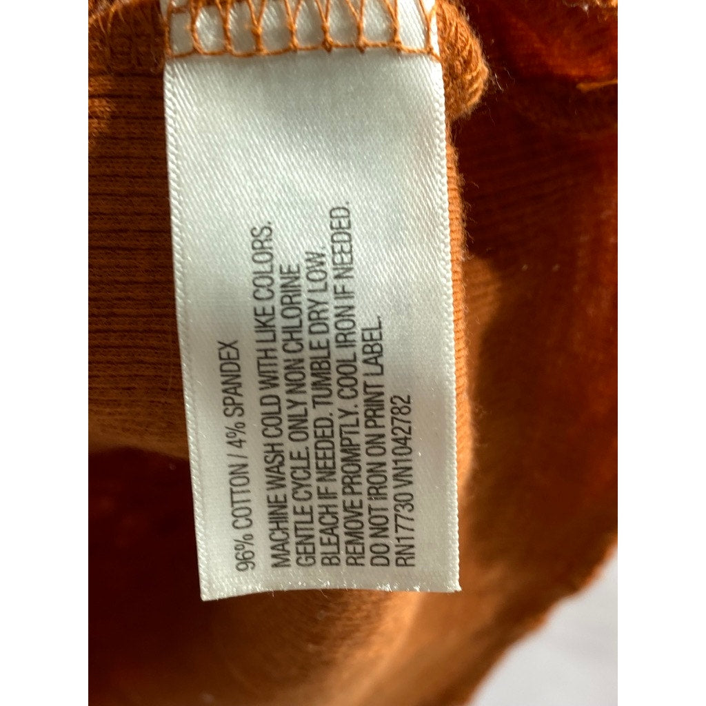 WILD FABLE X TARGET Women's Burnt Orange Crewneck Ribbed Long Sleeve Top SZ 2XS